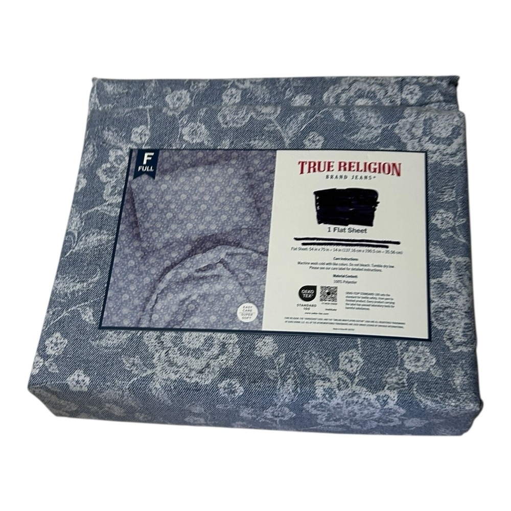 Happy Chic Full Flat Fitted Cotton Red-White Geometric New